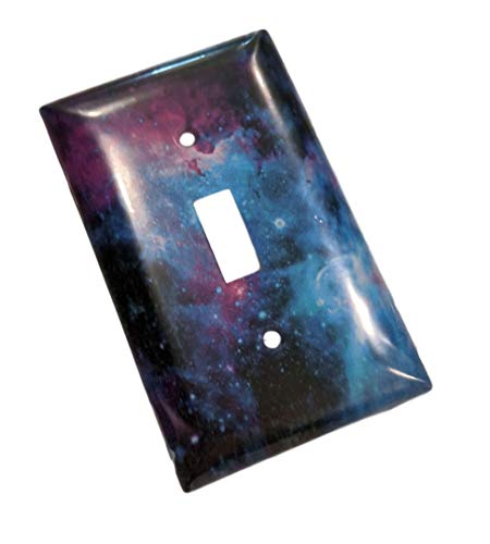 Decorative Nebula Galaxy Space Design Pattern Print Image Light Switch Wall Plate Cover (NOT A DECAL) Actual Printed Outlet Cover