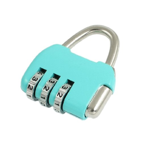 Image of Aexit Turquoise Green Padlocks & Hasps Metal 3 Digits Jewelry Necklace Box Combination Combination Padlocks Password Padlock