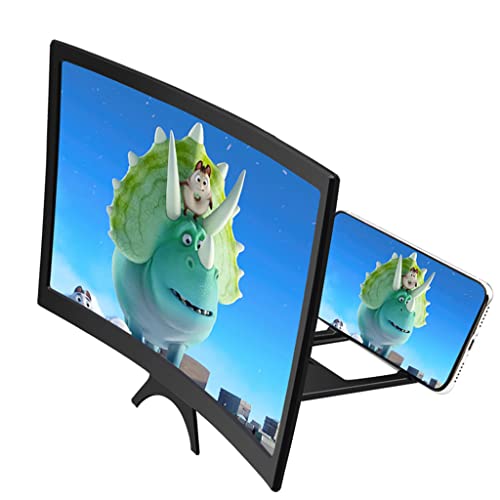 VENYAA Ampliador de Amplificador de Pantalla de teléfono con diseño de Superficie Curva, Pantalla de teléfono Inteligente Adecuado para Todos los Teléfonos Móviles(Size:12inch)