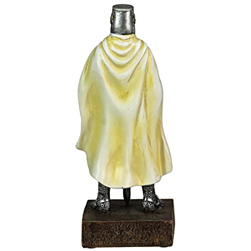 Estatua de Caballero Templario Medieval en Resina Pintada 10 Pulgadas miniatura 5