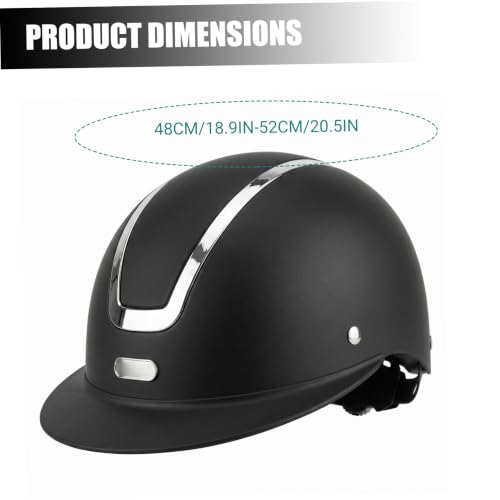 Casco para montar a caballo para niños con ajuste de 48-52 cm negro mate 2