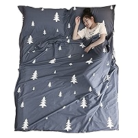 Sac De Couchage De Voyage Ultra Léger – Insert Coton 75x210 Cm, 380 G – Pour Hôtel, Camping, Pique-nique