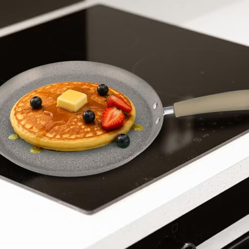 Image of Milton Pro Cook Induction Cookware & Gas Stove Friendly KFCC Ceramic Non-Stick Omni Tawa 30cm | Premium South Korean Coating Dosa Tawa | PFOA & PFAS Free | Healthy LowOil Cooking | 2Y Warranty | Brown