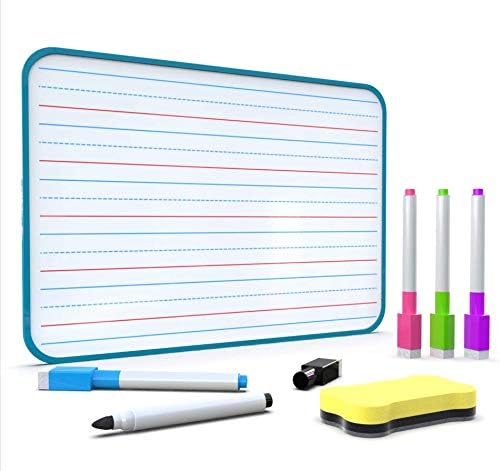 Dry Erase Lapboard Double Sided, Dry Erase Board with Lines for Kids, Small Whiteboard for Home & School