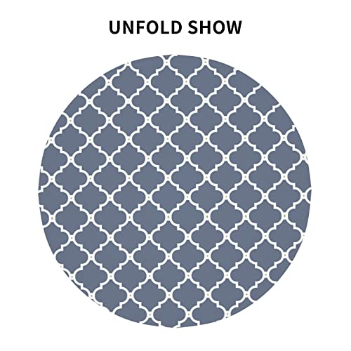Acxzorpv Moroccan Pattern Round Tablecloth Waterproof Wipeable Table Cloth Wrinkle Free Oil Stain Resistant For Indoor And Outdoor Decoration 60 Inch #TOP3