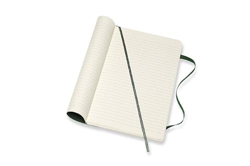 Moleskine Caderno clássico, capa macia, grande (12,7 cm x 21 cm), pautado/forrado, verde murta, 192