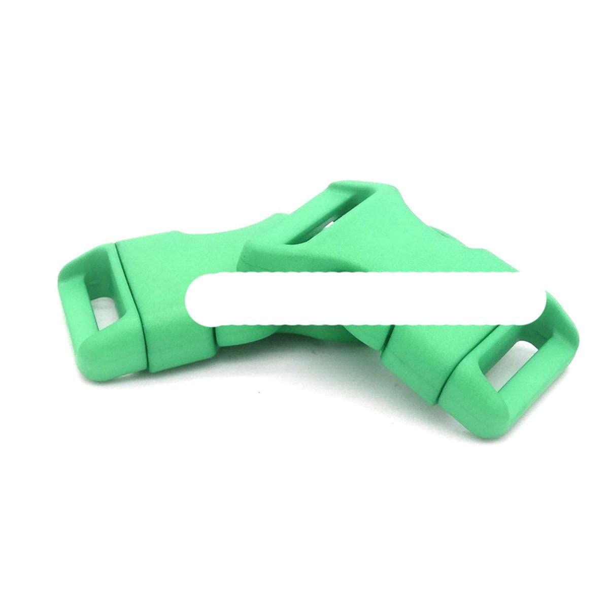 Hebillas de liberación lateral contorneadas de plástico de 25 mm para pulseras de paracaídas/respaldo, 500 unidades, color rojo