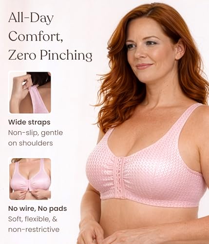 Image of Carole Martin Full-Freedom Comfort Front Closure Bra for Women, Wireless