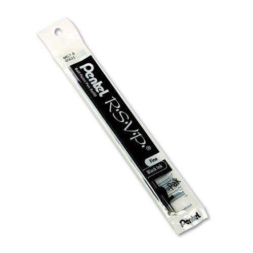 Pentel Products - Pentel - Refill For R.s.v.p. Ballpoint, Fine, 2 Pack, Black Ink - Sold As 1 Pack - Quick-Drying. - Smooth Ink. - Consistent Lines. - Long Lasting. - Reliable Ink Delivery. #TOP28