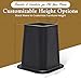 Kings Brand Furniture 6-inch Bed Risers - Set of 4 Black Heavy Duty Stackable Furniture Risers for Under Bed Storage, Desk, Sofa, Couch