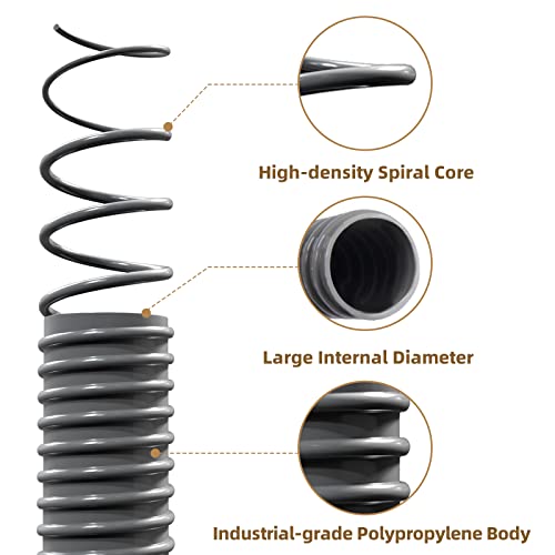 12FT Washing Machine Drain Hose, Universal Washer Drain Hose Extension Kit with Clamp, Flexible Discharge Hose for Most Washer Machine