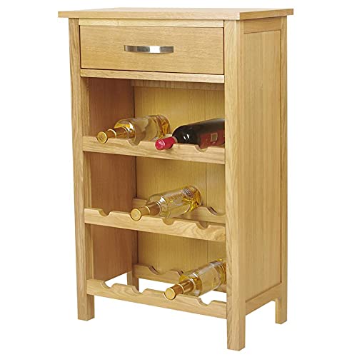 Buy Panana 3 Tier Wine Rack Solid Oak Wood Free Standing