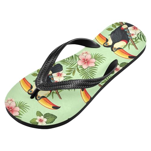 Burbuja Tropical Toucans Flip Flops for Women Men, Soft Thong Sandals Rubber Slippers for Pool Beach Essentials2