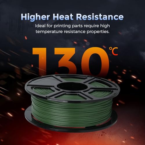 Image of FLASHFORGE Carbon Fiber PETG Filament 1.75mm, Carbon Fiber PETG 3D Printer Filament, 1KG Spool Dimensional Accuracy + /- 0.02mm, Lightweight & Heat-Resistant & Moisture Free (Grass Green)