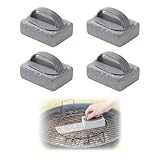 4 Stück Bimsstein Reiniger Bürsten, Bimsstein Reinigungsstein Kit, Bimsstein Reinigungsbürsten, Bimsstein Reinigungsstein Grill, Bimsstein Backofen mit Griffe,zum Reinigen von Grills, Küchen, Backöfen