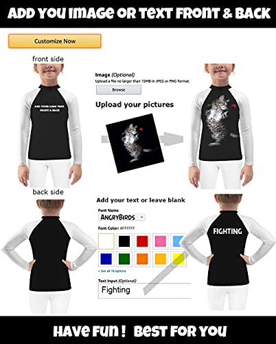 Custom Print Front & Back Team Rash Guard - Competition No Gi Jiu Jitsu Base Layer3