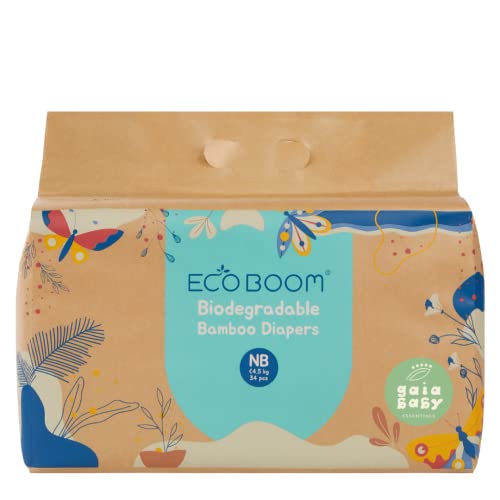 ECO BOOM Gaia Baby Bamboo Eco-Friendly Diapers Rash Free, Super D...
