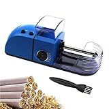 HEAXIY Electric Cigarette Rolling Machine, 6.5mm/8mm Adjustable Tobacco Density Cigarette Roller Maker, DIY Cigarette Making Tools,Blue-8mm