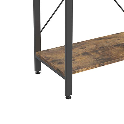 IRONCK Bookshelf, 3 Tier Ladder Shelf, Industrial Bookcase Storage Rack for Living Room, Bedroom, Farm House, Kitchen, Office Rustic Home Decor