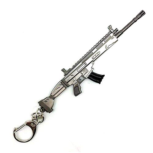 THEPINKFLAMINGO Automatic Assault Rifle Key Chain Toy (Metal Scar)