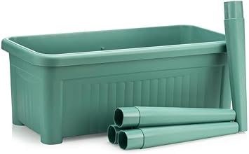 SO-AB03 Plastik Ayaklı Bahçe Yetiştirme Saksı Takımı 60 Lt Yeşil 3 Adet