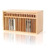 pc cd rom games windows 10 Durable Wooden Construction: Crafted from natural wood with traditional mortise and tenon joints, this CD storage rack features a robust frame structure that ensures crack-resistant durability and excellent load-bearing capacity. The vintage farmhouse style in rich brown wood grain elegantly displays your CDs, DVDs, and cassette tapes while blending seamlessly into any décor.