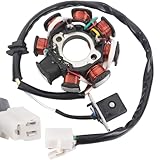 YINNCKE Magneto Ignition Stator 5 wires AC 8 Poles GY6 engine 49cc 50cc 80cc 100cc 125cc 150cc 139QMB 147QMD 152QMI 157QMJ Scooter Moped ATV Sunl Roketa Dune Buggy Go Kart TaoTao Buyang
