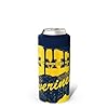 Frost Buddy Universal Can Cooler - Fits All - Stainless Steel Can Cooler for 12 oz & 16 oz Regular or Slim Cans & Bottles - Stainless Steel (Michigan Wolverines | Drip) #1
