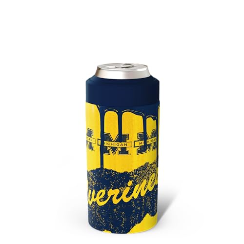 Image of Frost Buddy Universal Can Cooler (Michigan Wolverines | Drip) | 20x colder, cold up to 24 hrs | Sleek, lightweight design | Premium build quality | Coffee-mug ready with add-on lid
