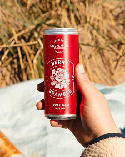Eden Mill St Andrews Berry Bramble Love Gin Pre-Mixed Cocktails 250 ml Cans (Pack of 12)