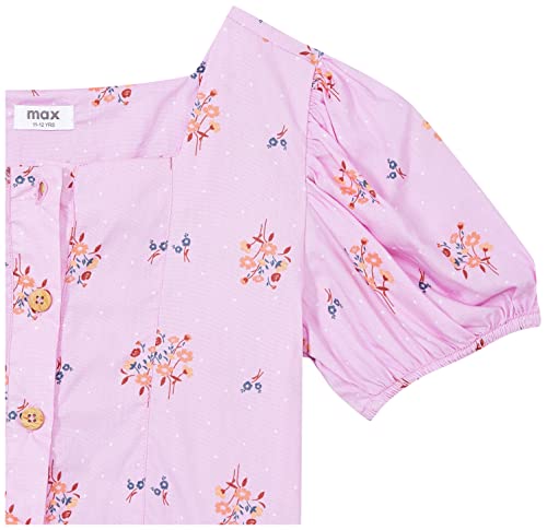 Image of Max Girls Floral Printed Square Neck Casual Top