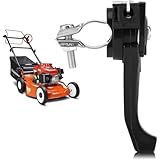 Nikou Universal Rasenmäher Gashebel mit Schraube fit für 23~27mm Lenker, Rasenmäher Steuerteil Ersatzteile für Lawnmower Garten Landwirtschaft (Schwarz)