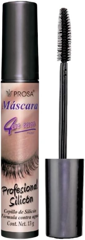 Prosa 4 en 1 Profesional Silicon Mascara Cepillo de Silicon Formula Contra Agua