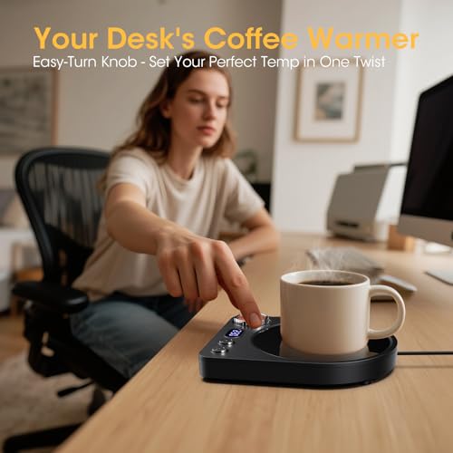 Miniatura 7 de Mqforu Calentador De Tazas, 9 Configuraciones De Temperatura, Calentador De Café Eléctrico Con Temporizador, Calentador Eléctrico Para El Hogar, La Oficina, Café