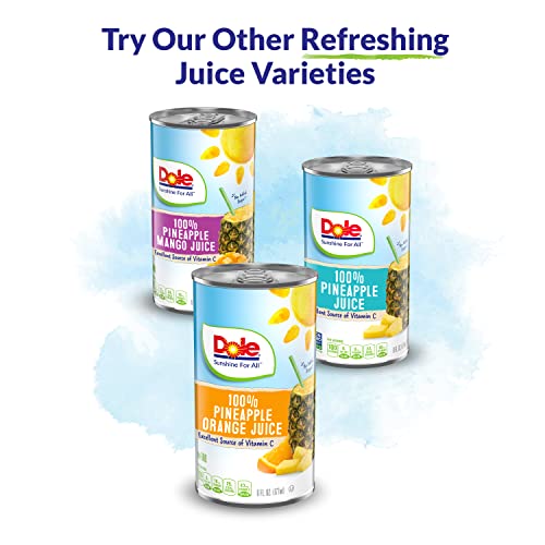 Dole 100% Pineapple Juice, 6 Fl Oz, 6 Cans #TOP6