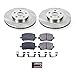 POWERSTOP KOE2316 Autospecialty Front Replacement Brake Kit OE Brake Rotors and Ceramic Brake Pads For 2003 2004 2005 2006 2007 2008 Toyota Corolla Matrix Pontiac Vibe