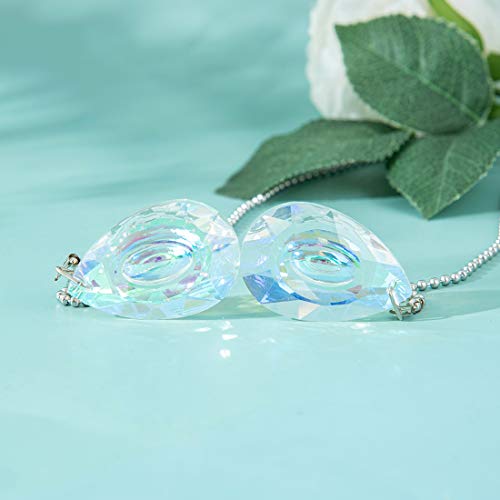 Image of 2 PCS Crystal AB Coating Ceiling Fan Pull Chain Extender Prisms Drop Gifts