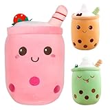 kuscheltier nähen 🍓[Hochwertiger PP-Baumwollstoff] --- Bubble Tea Plüschtier ist elastisch, gefüllt mit Daunen-PP-Baumwolle, die hautfreundlich und bequem, weich, leicht, flauschig und elastisch ist und keine Angst vor Quetschen hat. Leicht zu reinigen, bequem und atmungsaktiv, ungiftig und geruchlos, nicht leicht zu verformen, stark belastbar, langlebig, keine Angst vor Ziehen und Reißen.