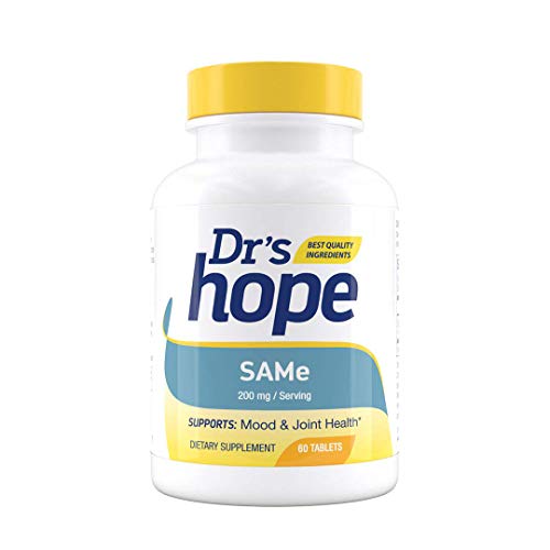 Drâ€™s Hope SAM-e (S-adenosyl-L-methionine) Supports Joint Health and Balances Mood, Enhancing The Liver Functioning Health, Gluten-Free Supplement Made in The USA - 200mg | 60 Tablets