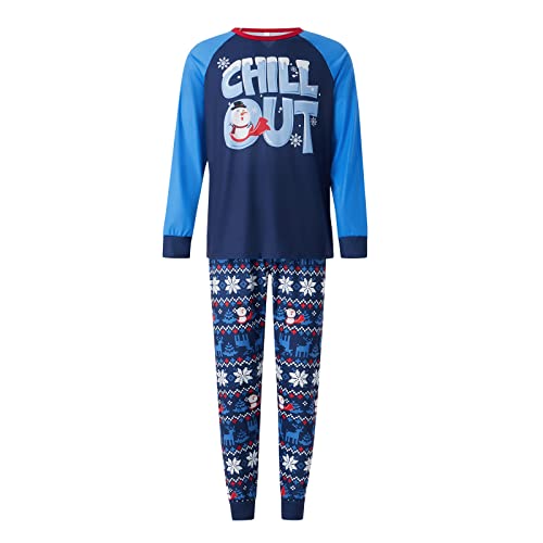 Nituyy Christmas Family Matching Pajamas Set Cute Santa Print Tops and Pants Pajama PJS Sets Sleepwear for Family2