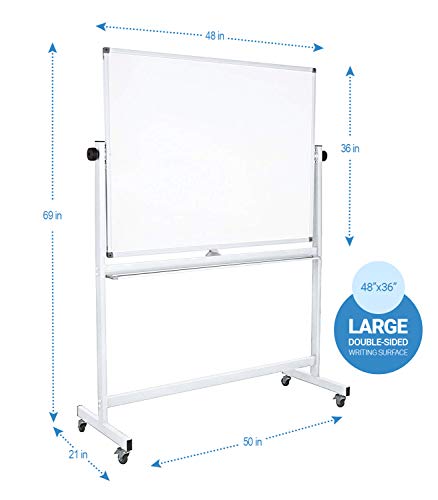 Mobile Whiteboard 48 X 36 Inch Double Sided Magnetic Dry Erase Board mobile-whiteboard-48-x-36-inch-double-sided-magnetic-dry-erase-board
