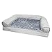 FurHaven Pet Dog Bed | Orthopedic Plush & Suede Sofa-Style Couch Pet Bed for Dogs & Cats, Gray, Medium