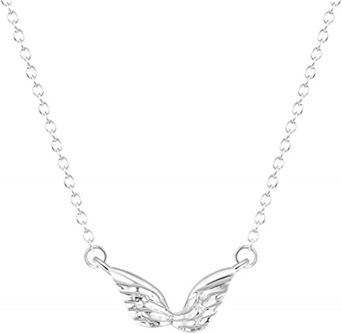Double Angel Wings Necklace Silver Gold Wings Necklace