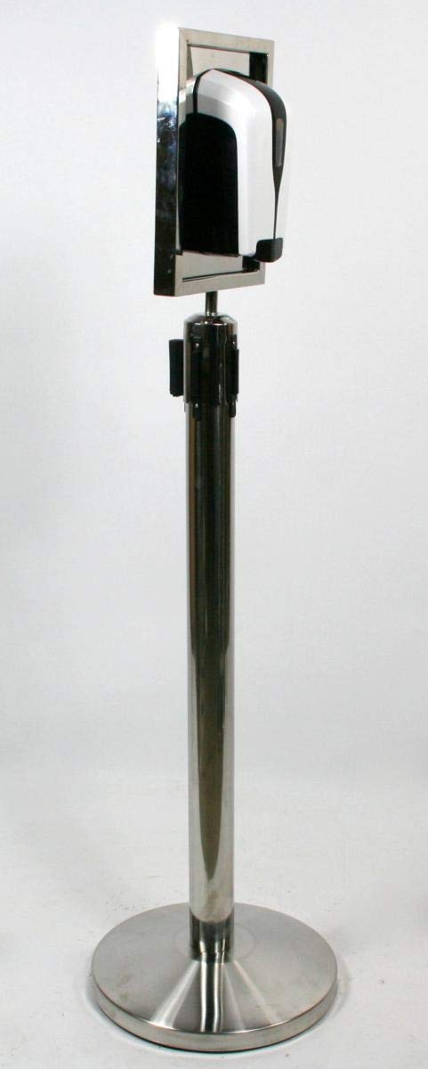 Desinfektionsständer Desinfektionsspender Hygienestation 500ml 110cm mit Plakathalter und Absperrseil
