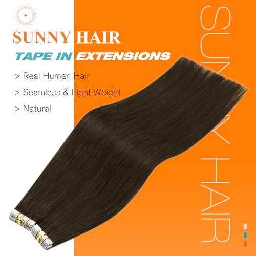Image of Sunny Hair Tape in Hair Extensions Chocolate Brown 60g 40PCS