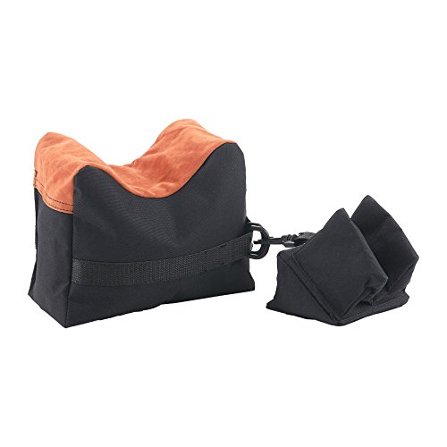 Hiram Front Rear SandBag Shooting Rest Support Bags Stand Holders for Rifle (Black)