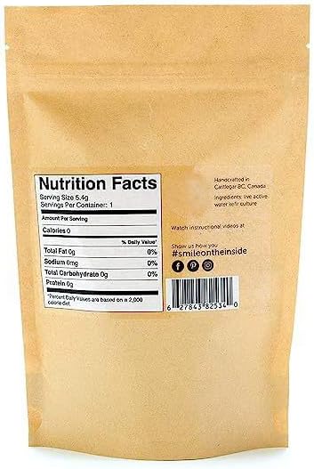 Miniatura 2 de Granos de kéfir de agua deshidratada de uso ilimitado de Happy Gut Pro. Cultivados en azúcares orgánicos especiales y agua de manantial natural,