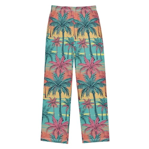 ZZKKO Colorful Hawaii Palms Boys Pants for Kids Jogger Pants with Pockets S-XL - Main Image