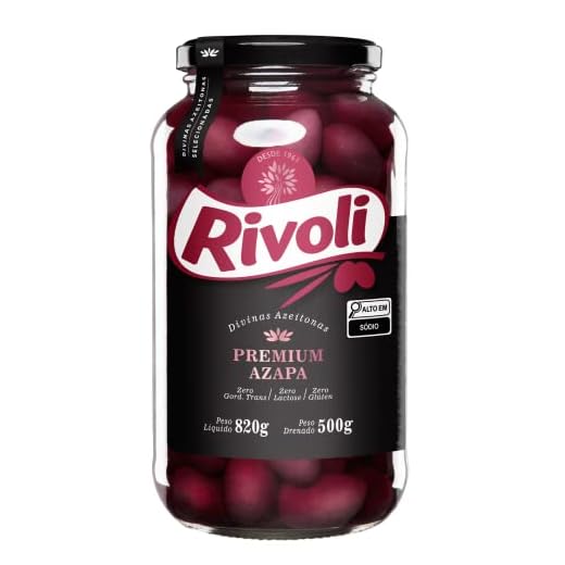 Azeitona Preta em Conserva Azapa Rivoli Premium Vidro 500g