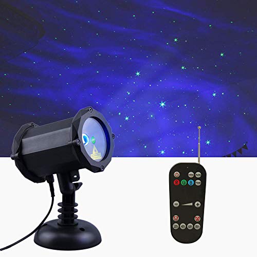 Ledmall Remote Control 2 In 1 Firefly Green Laser And Aurora Blue Led Garden Decorative And Christmas Lights #TOP5